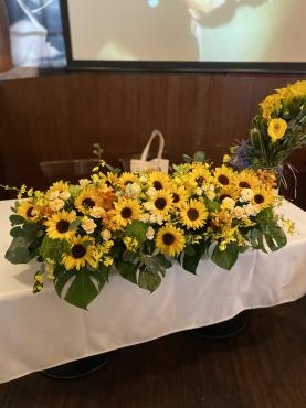 ウェディング　テーブル装飾「千草園足立店」（東京都足立区の花屋）のギャラリー写真